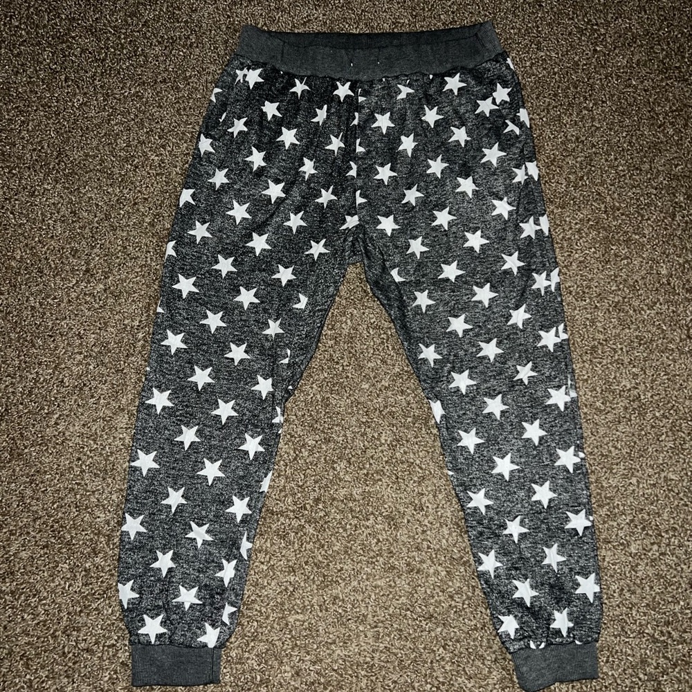 Brooklyn Xpress Vintage OG Star Prints Grey White Joggers Pants